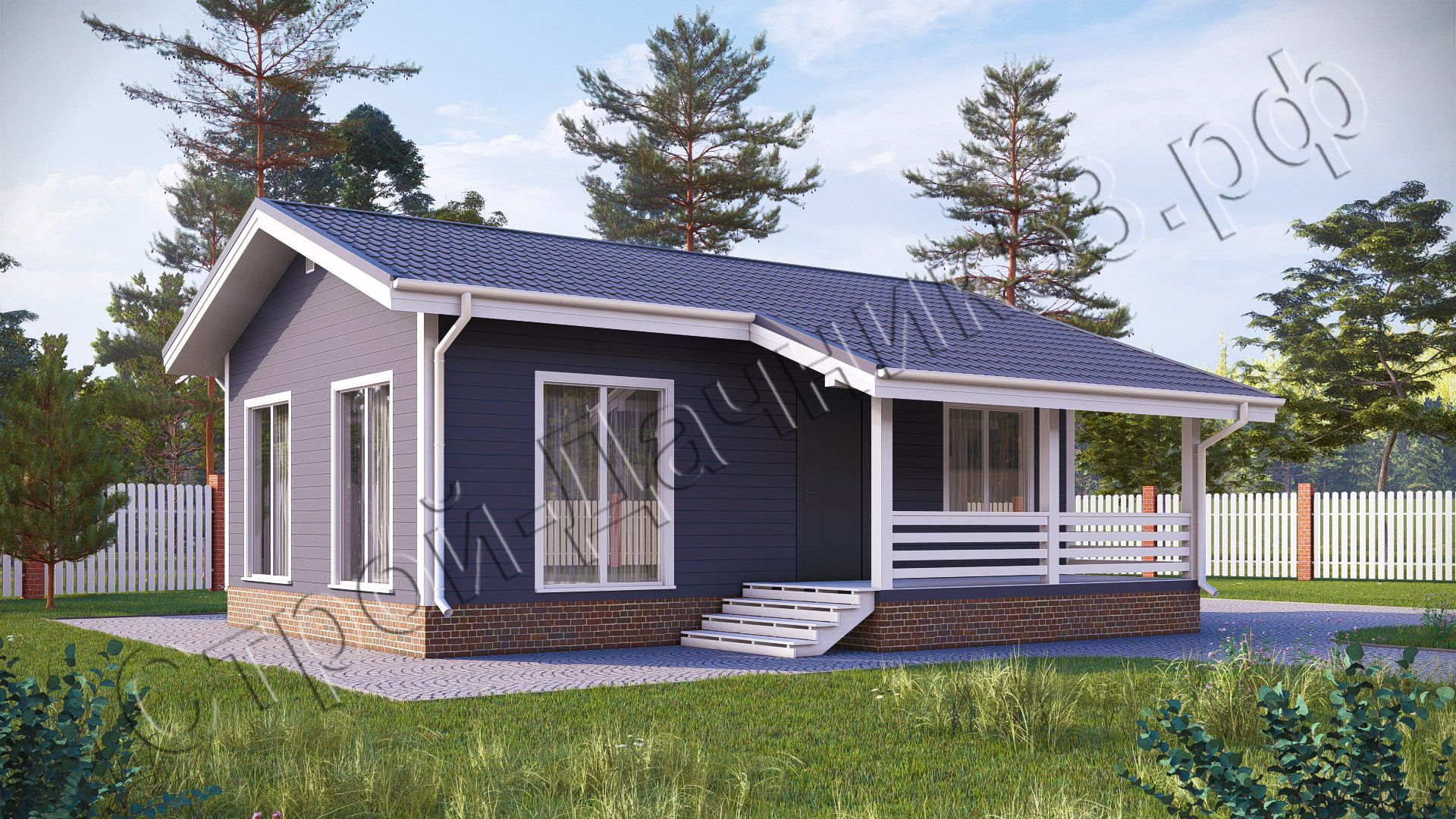 Проект каркасно-щитового дома Д–27